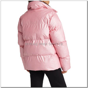 Chaqueta Acolchada Impermeable Personalizada para Mujer, Chaqueta de Invierno Acolchada de Diseño, Abrigo Acolchado de Nailon para Mujer - Product Image 2