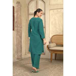 Conjunto de Kurta de Pana para Mujer, Estilo Invernal, Cómodo, Ropa de Mezclilla - Product Image 2