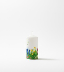 Bougie pilier en cire de soja peinte à la main de qualité supérieure, motif floral, bougie artistique écologique, décoration intérieure, intérieurs modernes classiques, Noël, Pâques - Product Image 3