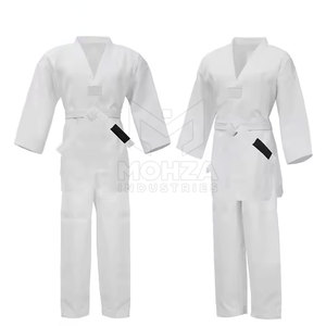 Uniforme de Taekwondo Deportivo para Hombres Adultos, 100% Algodón, Transpirable y de Secado Rápido, Logotipo Frontal Personalizable, Talla Ajustable - Product Image 5