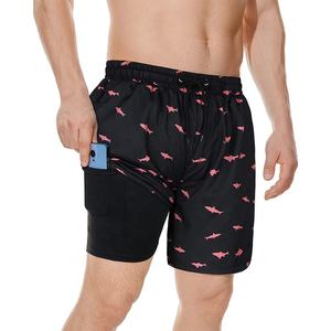 Latest Design <b>Men's</b> Swim <b>Trunks</b> Summer Beach Shorts <b>Mens</b> Sublimated Swim <b>Trunks</b> with Compression Liner - Product Image 1