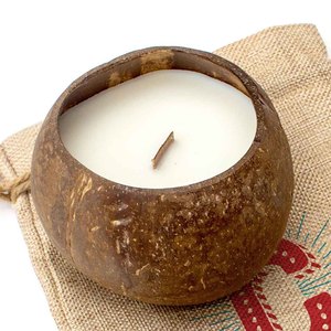โถเทียน Coco,ขนาดใหญ่ทำในเวียดนามเทียนหอมใหญ่ DIY ในชามมะพร้าวที่มีไม้หรือผ้าฝ้ายไส้ตะเกียง - Product Image 6