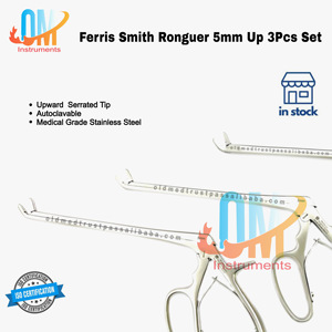 Pinza Kerrison Ferris-Smith Bite de 8 pulgadas con eje de 5 mm, juego sólido para cirugía de columna vertebral en quirófano Acero Inoxidable de Grado Médico |   OldMed - Product Image 2