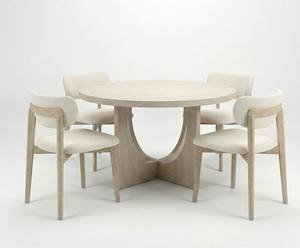 โต๊ะอาหารทันสมัยพร้อมเก้าอี้ 4 ตัว ดีไซน์ตกแต่งสวยงาม รับประกัน 1 ปี ชุดโต๊ะอาหาร 4 ที่นั่งทันสมัย ชุดโต๊ะอาหารขนาดกะทัดรัดสำหรับ 4 ที่นั่ง - Product Image 1