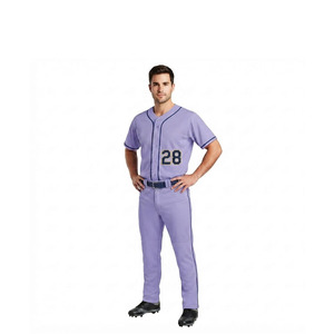 Ensemble uniforme de baseball personnalisé vert imprimé pour homme, maillot à manches courtes boutonné avec numéro, respirant, 100 % coton et polyester - Product Image 6