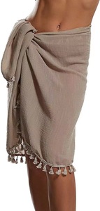 Colorful Sexy Beach Cover up Women's <b>Sarong</b> Bikini 1 Piece 100% Cotton Wrap Waist Logo Pareo - Product Image 3