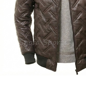 OEM Custom Winter Fashion <b>Shearling</b> <b>Bomber</b> Biker Leather <b>Jackets</b> for Men In Wholesale Price High Quality - Product Image 4