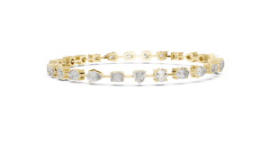 Fancy Shape Lab Grown Diamond Tennis <b>Bracelet</b> 10K 14K <b>Solid</b> Gold Mixed Cut Diamond DEF VVS Women's Luxury <b>Bracelet</b> Everyday Wear - Product Image 3