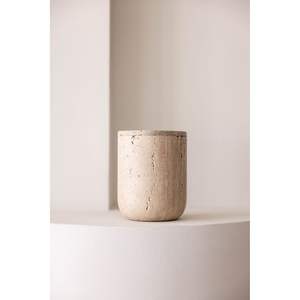 Boîte de rangement en marbre travertin de luxe avec couvercle pour cuisine et salle de bain, boîte de rangement en pierre beige moderne au design élégant - Product Image 6