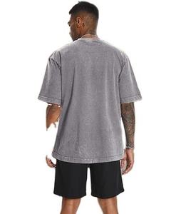Men's Oversized Cotton T-Shirt <b>Short</b> Sleeve O-Neck Washed Solid Color Casual Streetwear Top - Product Image 4