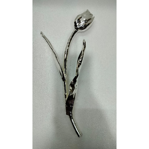 Rose naturelle préservée, plaquée or 24 carats, faite à la main, avec support élégant, pour anniversaire, Saint-Valentin et fête des mères. - Product Image 6