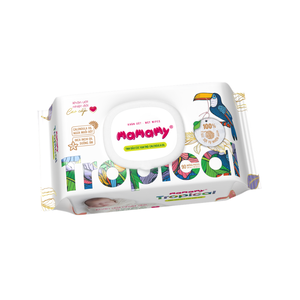 Lingettes humides tropicales Mamamy Tropical, 90 pièces, adaptées aux peaux sensibles, essence naturelle, sans alcool, lingettes pour bébé, qualité Vietnam. - Product Image 4