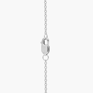 Collar con Colgante de Diamante Cultivado en Laboratorio con Bisel Abierto en Forma de Pera, Oro Blanco de 14K - Product Image 3
