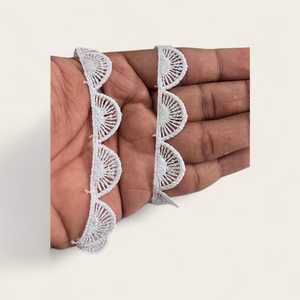 Tela Bordada de Poliéster/Algodón Importada, Ecológica, con Patrón Floral, Estilo Elegante, Calidad Duradera - Product Image 1