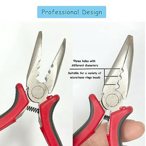 Alicates Esenciales y Modernos para Extensiones de Cabello con 3 Orificios, Mini Alicates para Apertura y Extracción de Extensiones de Cabello con Anillos Micro Nano - Product Image 4