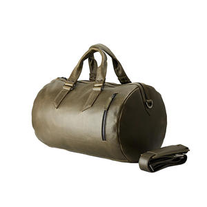 Sac de voyage week-end unisexe de luxe haut de gamme en cuir de vachette pleine fleur avec fermeture éclair en PU, personnalisable avec logo - Product Image 1