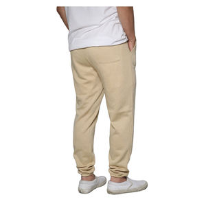 Pantalon de jogging décontracté pour homme, marron, taille élastique, avec poches latérales, cordon de serrage, 100% coton, poids moyen - Product Image 4