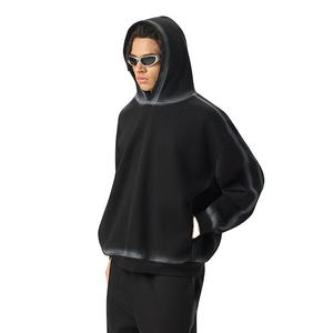 Sweat-shirts personnalisés, peinture au pistolet, effet délavé au soleil, surdimensionné, molleton lourd, automne et hiver, sweat-shirt à capuche pour homme - Product Image 1