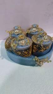 Pot en résine fait main de qualité supérieure avec couvercle pour bonbons, bijoux, rangement de cuisine, cosmétiques, fabrication de bougies et décoration intérieure - Product Image 2