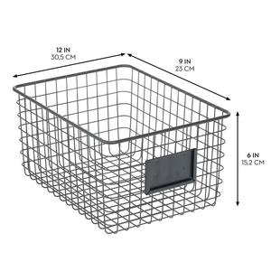 Cesta de Almacenamiento Apilable de Metal Resistente, Organizador Doméstico Moderno - Product Image 3