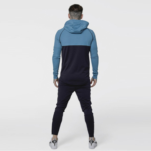 Men's <b>White</b> Hooded Tracksuit Full Zip Sweatshirt <b>Jogger</b> Set Solid Color Casual Wear Breathable Polyester Autumn Outfit - Product Image 5
