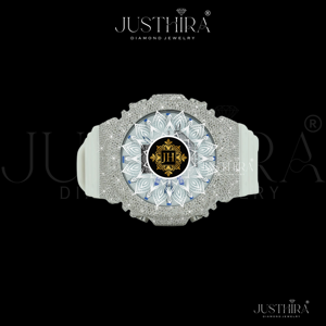 Elegante Reloj de Plata de Ley Maciza con Correa de Goma Negra para Hombre, Joyería de Moda, Estilo Hip Hop con Diamantes - Product Image 3
