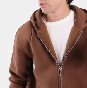 เสื้อฮู้ดดี้โอเวอร์ไซส์คุณภาพสูงสั่งทำพิเศษสำหรับผู้ชายและผู้หญิง ทรงบ็อกซี่ พิมพ์ลายพัฟฟ์ ซิปหน้า น้ำหนัก 500 กรัม - Product Image 4