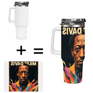 Stainless Steel Tumbler 40oz Large Capacity With Handle For <b>Coffee</b> Or Tea - Product Image 1