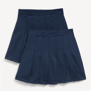 Mini-jupe plissée en tissu bleu marine pour uniforme scolaire des filles - Product Image 1