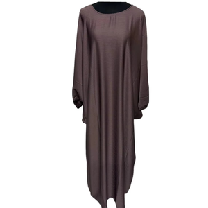 Custom Women <b>Islamic</b> <b>Clothing</b> Muslim Loose Elegant Cotton Breathable Lightweight Floor Length Abaya Color Plus Size Bat Long - Product Image 5