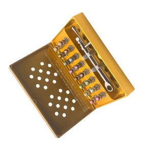 Juego de Destornilladores Protésicos Dentales de Aluminio Anodizado Dorado de Primera Calidad, con Logotipo Personalizado, Autoclavables, con Llave de Trinquete de Torque - Product Image 5