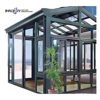 Cabines et salles de jardin préfabriquées en verre Low-E, produits en aluminium, portes de cabines et de salles de jardin, véranda en verre