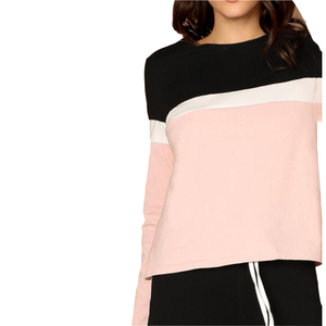 Ensemble de survêtement personnalisé pour femme noir et rose, comprenant un sweat à capuche court et un pantalon de jogging, tenue de sport décontractée deux pièces - Product Image 5