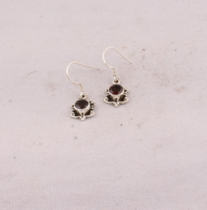 Wholesale 925 Sterling Silver Natural Red Garnet Dangle <b>Earrings</b> Vintage Handcrafted Boho Beaded Frame Drop <b>Earrings</b> <b>Fine</b> - Product Image 5