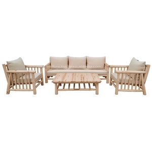 Muebles de Indonesia, Juego de Sofás Modernos para Exteriores, Uso en Exteriores, Madera de Teca Sólida, Diseño Natural y Confortable para Jardín - Product Image 6