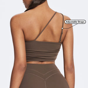 Conjuntos de Yoga Personalizados OEM, Sujetador Deportivo Sin Tirantes de Nailon Elástico Suave, Leggings de Yoga Acampanados con Efecto Levanta Glúteos, 2 Piezas de Cintura Alta - Product Image 4