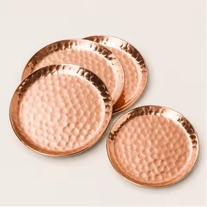 Ensemble de sous-verres en cuivre au design classique, sous-verres décoratifs pour tasses à café, verres à vin, restaurant, hôtel, bar, salle à manger - Product Image 1