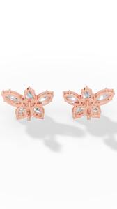 Boucles d'oreilles personnalisées avec design multi-pierres taille marquise et poire, en or 10 carats, bijoux de luxe, fournisseur en gros - Product Image 2