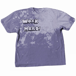 Camiseta Work Hard Tie Dye Unisex de Manga Corta, Cuello Redondo, 100% Algodón, Corte Regular, para Todas las Temporadas, Patrón Verde y Blanco, Talla Grande - Product Image 3
