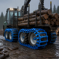 Cadenas OTT para Skidder 710/45-22.5, Cadenas Forestales de Acero para Neumáticos, Cadenas Antideslizantes para Lodo y Nieve