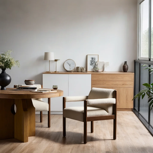 Chaise de salle à manger en bois massif, chaise en bois artisanale élégante, confort ergonomique, durable, écologique, design moderne pour hôtels, centres commerciaux - Product Image 2