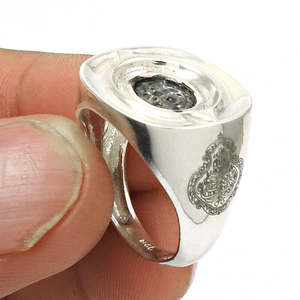 Vintage Look <b>Statement</b> Daily Wear <b>Ring</b> Made From Solid 925 Sterling <b>Silver</b> Handcrafted Bohemian Jewelry With Geometric Pattern - Product Image 2