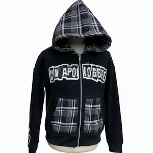 Vente en gros de sweats à capuche pour hommes de haute qualité, personnalisés avec logo brodé, fermeture éclair, hiver, poids lourd 450 g/m², 100 % coton premium - Product Image 5