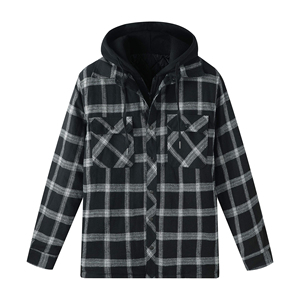 ARTIZ INTERNATIONAL <b>Mens</b> Winter Hooded <b>Flannel</b> <b>Jacket</b> Eco-Friendly Windproof High Quality Fleece Lined Warm Plaid Streetwear - Product Image 6