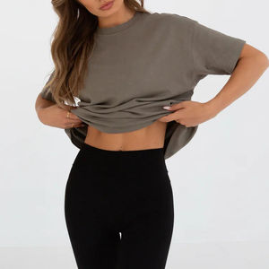 Camiseta Holgada para Mujer al por Mayor, con Logotipo Personalizado, Camisetas Extra Grandes para Mujer, Camiseta Suave 100% Algodón para Chicas - Product Image 3