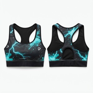 Sujetador Deportivo Corto para Mujer, Sublimación Personalizada, Ropa Deportiva con Estampado, Tejido Elástico Cómodo, Control de Humedad - Product Image 4