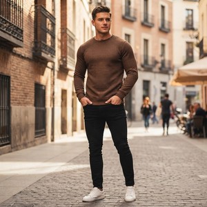 Suéteres de Hombre de Punto Transpirables, Antiarrugas y Antiretráctiles, 100% Algodón, Diseño Nuevo 2024, LSMSHIRT87756812 - Product Image 6