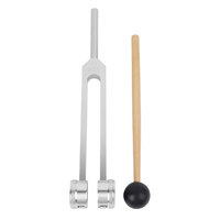 Diapason en acier inoxydable 128 Hz, marteau de réflexologie, outil de thérapie sonore manuelle, ensemble d'outils de massage vibrant pour le soulagement du stress