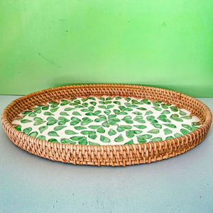 ถาดเสิร์ฟตกแต่งลายแม่มุกพร้อมดีไซน์ถาดช่างฝีมือ - Product Image 1