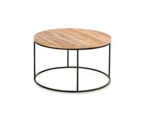 โต๊ะข้าง2024สำหรับสวนในร่ม/กลางแจ้งโต๊ะไม้โลหะตรงจากโรงงานในอินเดียบ้านโรงแรมร้านอาหารห้องนั่งเล่นโต๊ะกาแฟ - Product Image 1